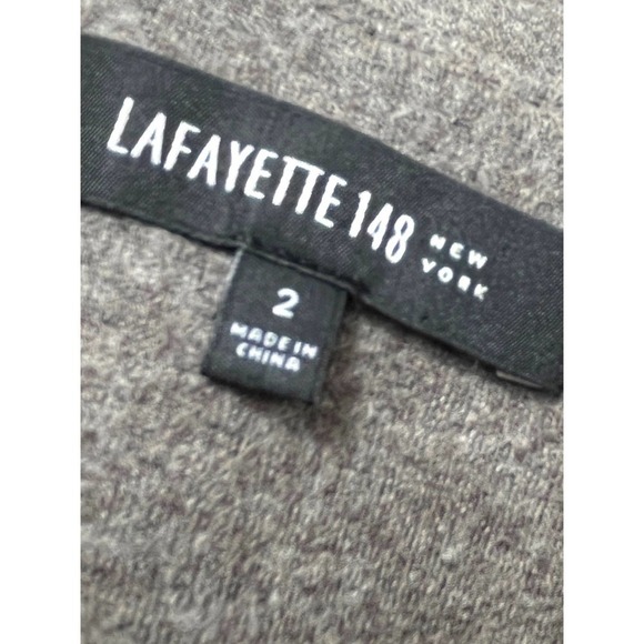 Lafayette 148 NY 3-Piece Taupe Wool Suit Dress — Dress (2), Vest (4) Blazer (4) - Picture 14 of 16